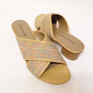 Donald J Pliner Mally Metallic Jute Heel (New!)